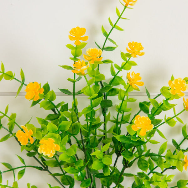 13" UV Resistant Artificial Flowering Mini Rose Bush (Indoor/Outdoor) - Set of 12