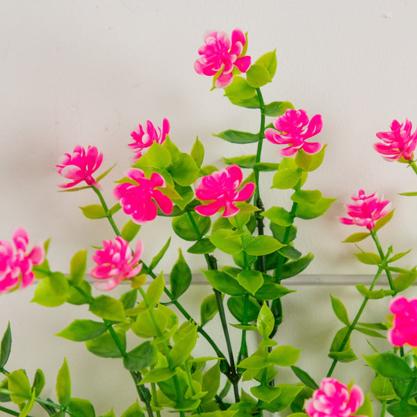 13" UV Resistant Artificial Flowering Mini Rose Bush (Indoor/Outdoor) - Set of 12