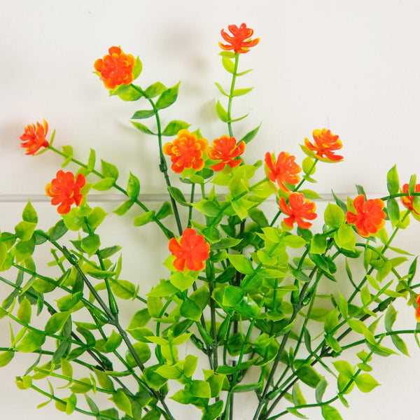 13" UV Resistant Artificial Flowering Mini Rose Bush (Indoor/Outdoor) - Set of 12