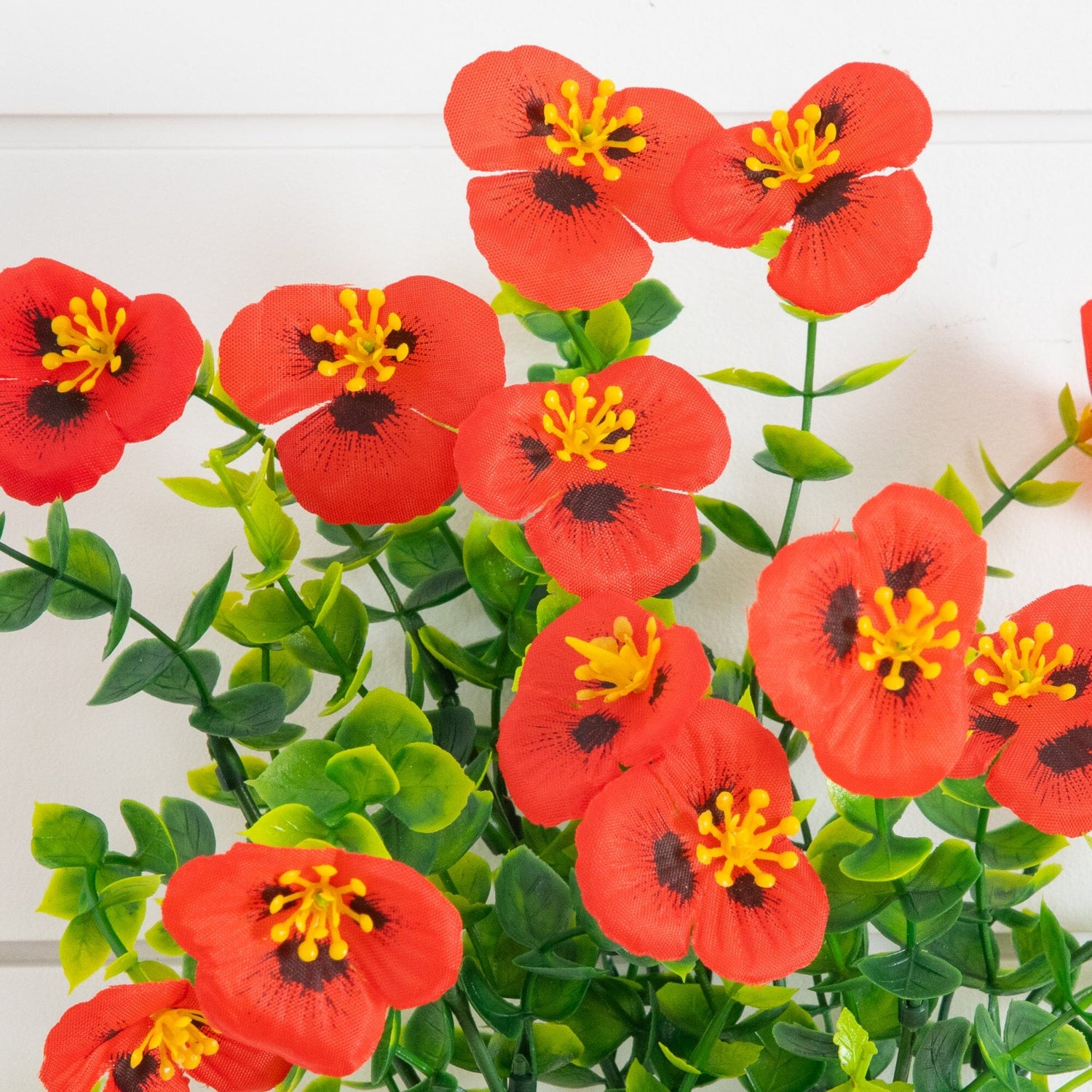 13in. UV Resistant Artificial Pansy Bush (Indoor/Outdoor) - Set of 12