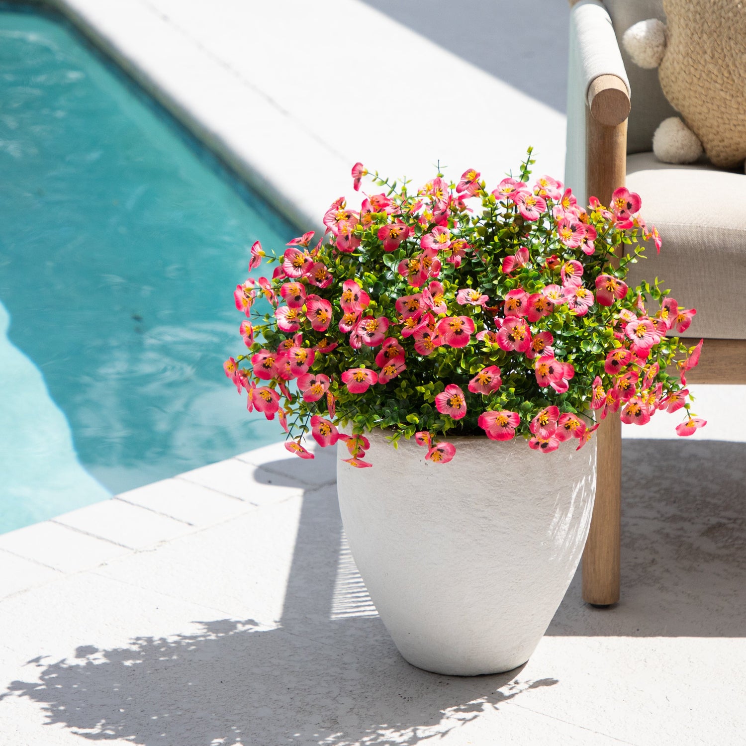 13in. UV Resistant Artificial Pansy Bush (Indoor/Outdoor) - Set of 12