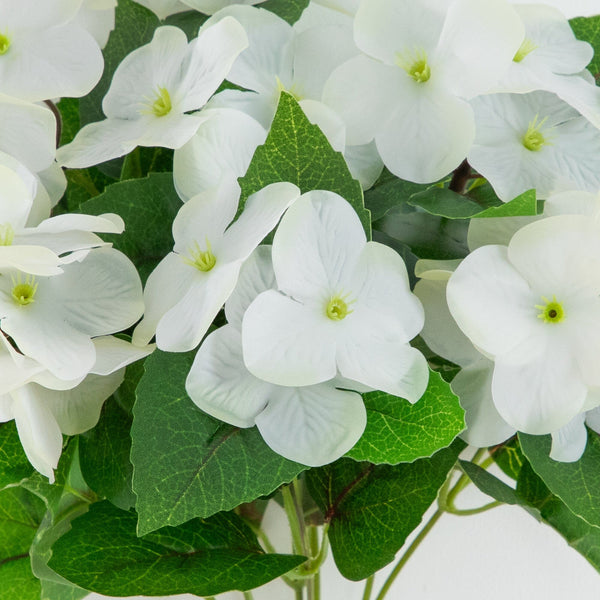 14" UV Resistant Artificial Hydrangea Bush (Indoor/Outdoor) - Set of 6