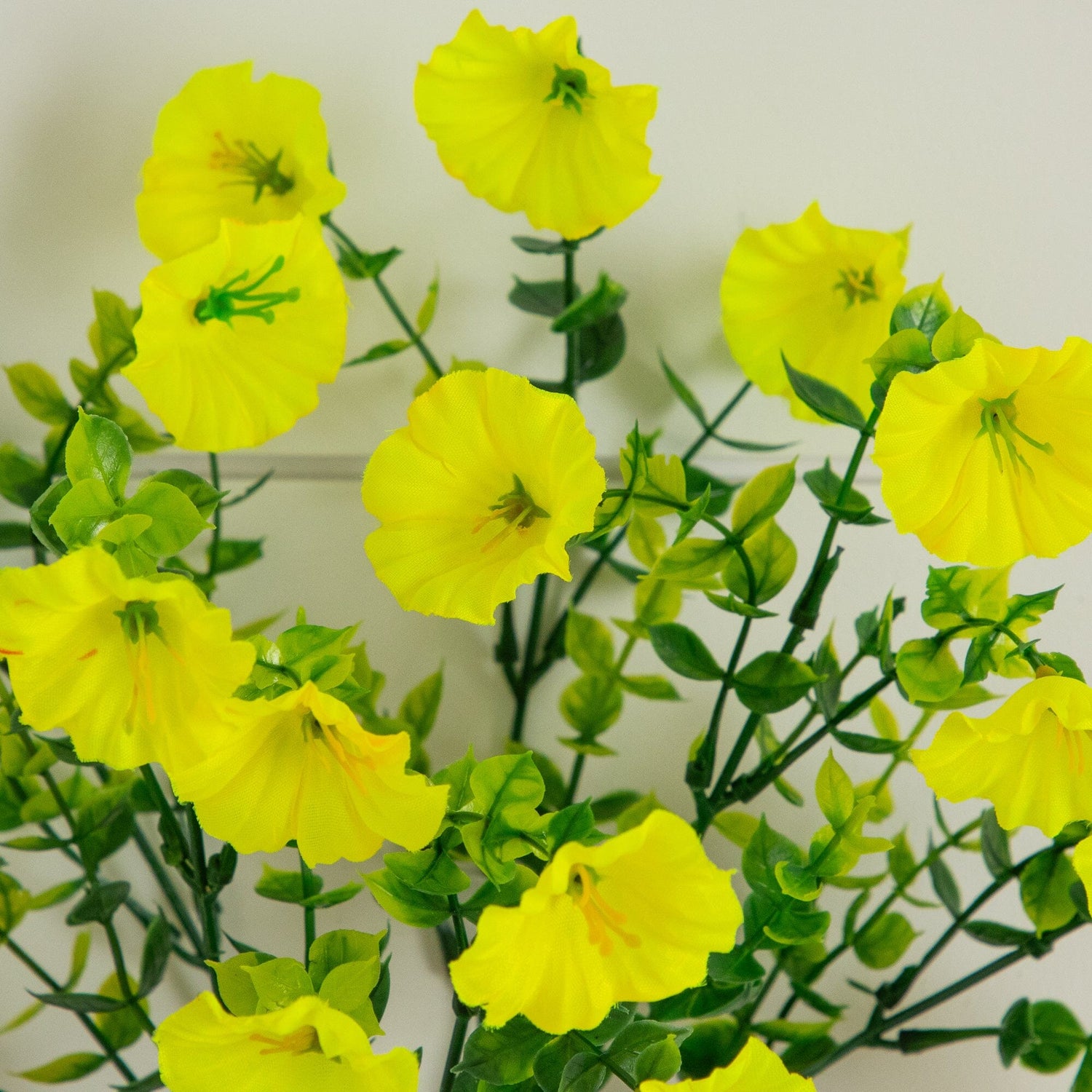 14" UV Resistant Artificial Morning Glory Bush (Indoor/Outdoor) - Set of 12