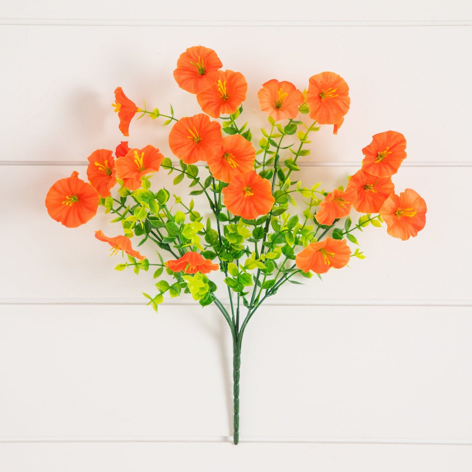 14" UV Resistant Artificial Morning Glory Bush (Indoor/Outdoor) - Set of 12