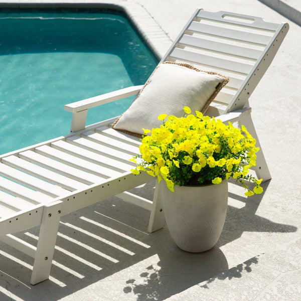 14" UV Resistant Artificial Morning Glory Bush (Indoor/Outdoor) - Set of 12