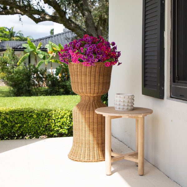 14" UV Resistant Artificial Morning Glory Bush (Indoor/Outdoor) - Set of 12