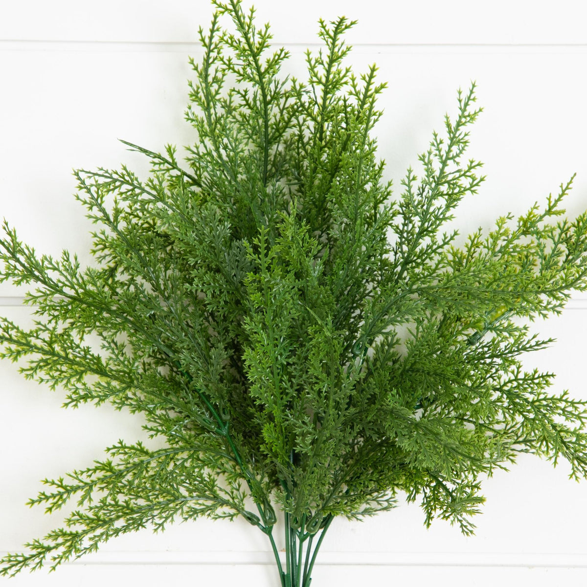 15” UV Resistant Artificial Cedar Bush (Indoor/Outdoor) - Set of 4