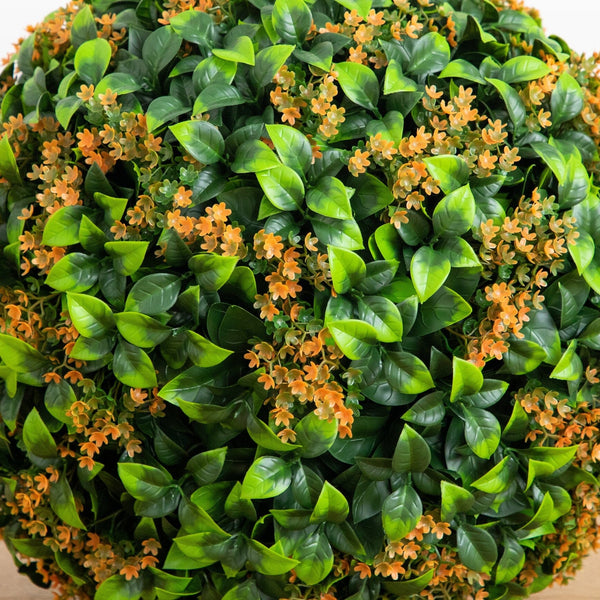 15” UV Resistant Artificial Flowering Boxwood Ball (Indoor/Outdoor)