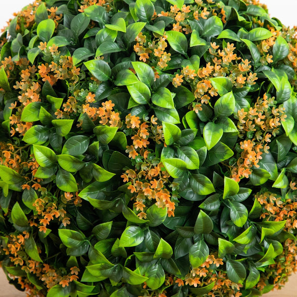 14” UV Resistant Artificial Flowering Boxwood Ball (Indoor/Outdoor)