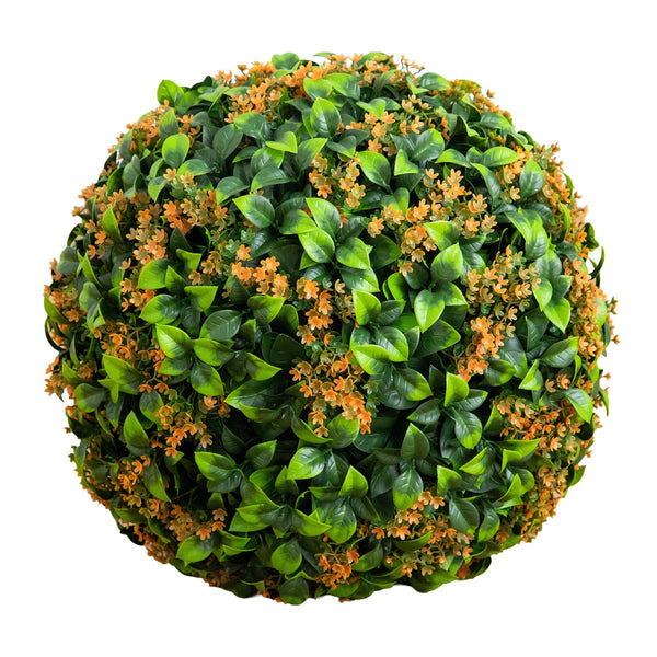 15” UV Resistant Artificial Flowering Boxwood Ball (Indoor/Outdoor)