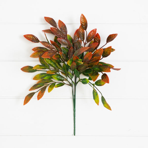 16” UV Artificial Bush Plant -Set of 6