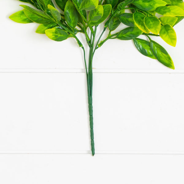 16” UV Artificial Bush Plant -Set of 6
