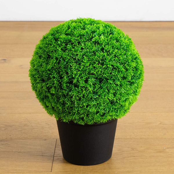 16" UV Resistant Artificial Mediterranean Cypress Topiary Plant (Indoor/Outdoor)