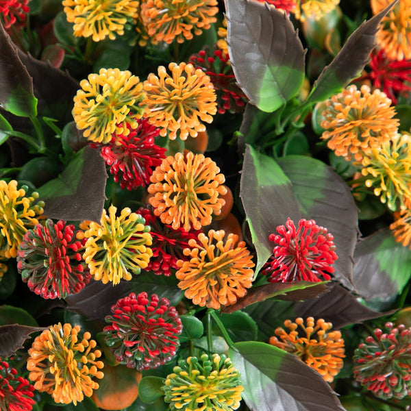 16” UV Resistant Autumn Artificial Mixed Fall Mum Plant in Pot (Indoor/Outdoor)