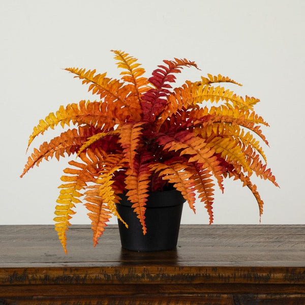 17” Autumn Artificial Fall Boston Fern Plant