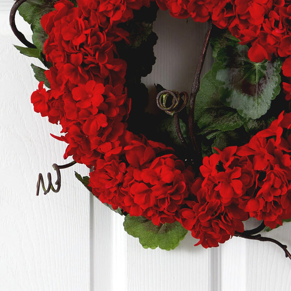 17” Geranium Wreath