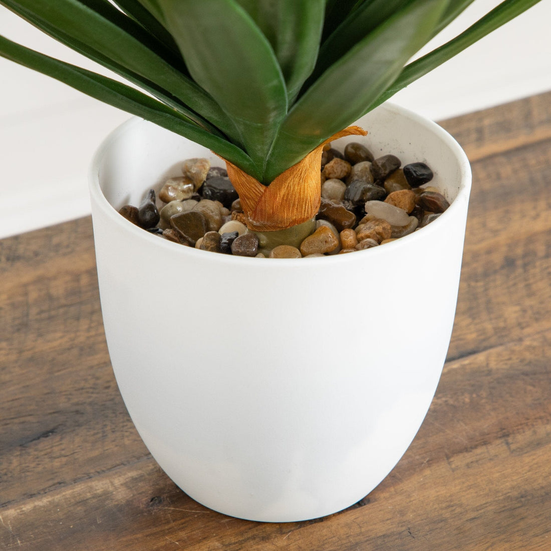17” UV Resistant Artificial Agave Plant in White Planter (Indoor/Outdo –  Nearly Natural