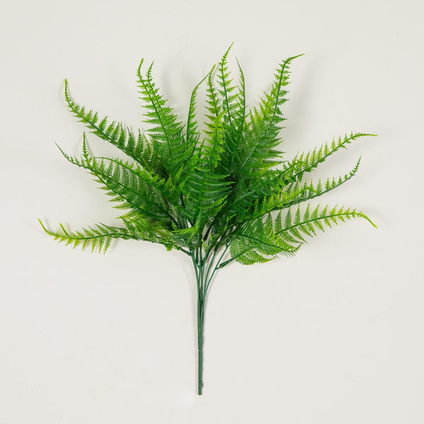 17” UV Resistant Artificial Fern Bush (Indoor/Outdoor) - Set of 6