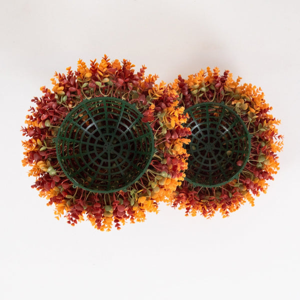 17” UV Resistant Autumn Artificial Eucalyptus Fall Ball (Indoor/Outdoor)