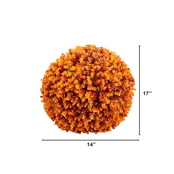17” UV Resistant Autumn Artificial Eucalyptus Fall Ball (Indoor/Outdoor)