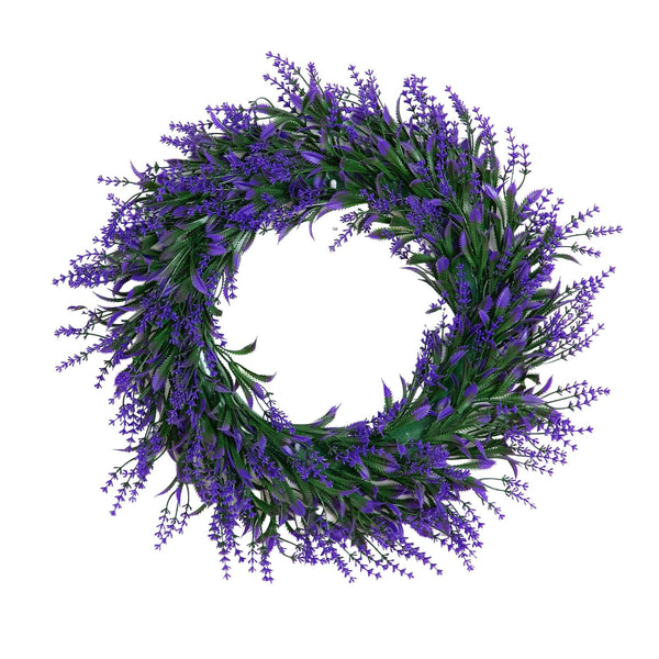 18” Artificial Lavender Wreath - Set of 2