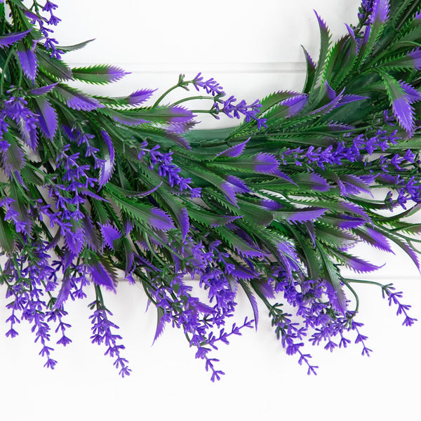18” Artificial Lavender Wreath - Set of 2