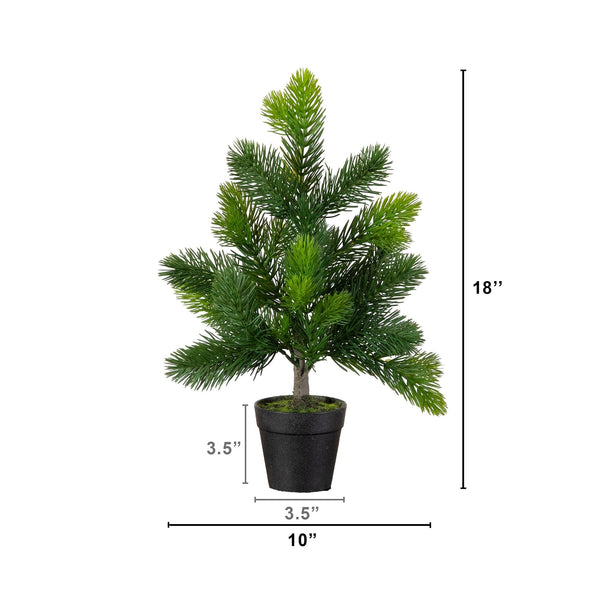 18” Artificial Real Touch Spruce Pine Christmas Tree