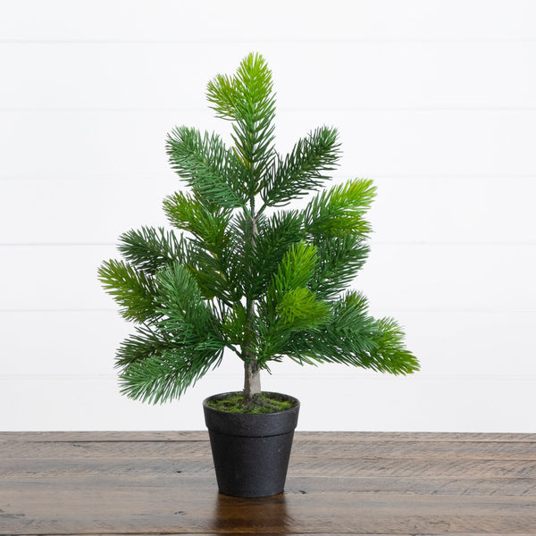 18” Artificial Real Touch Spruce Pine Christmas Tree