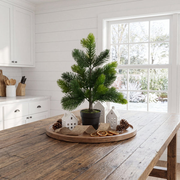 18” Artificial Real Touch Spruce Pine Christmas Tree