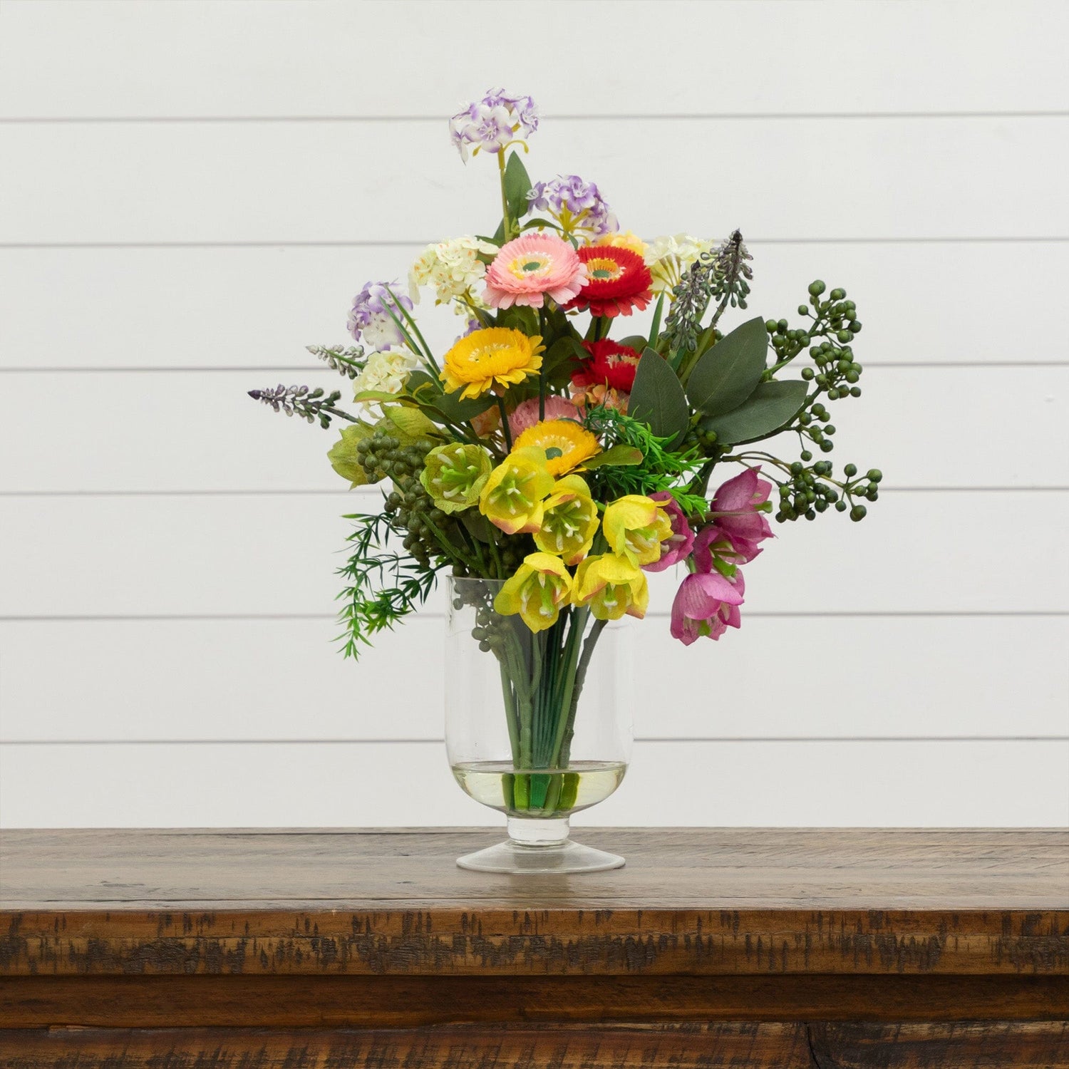 18" Artificial Spring Floral Arrangement