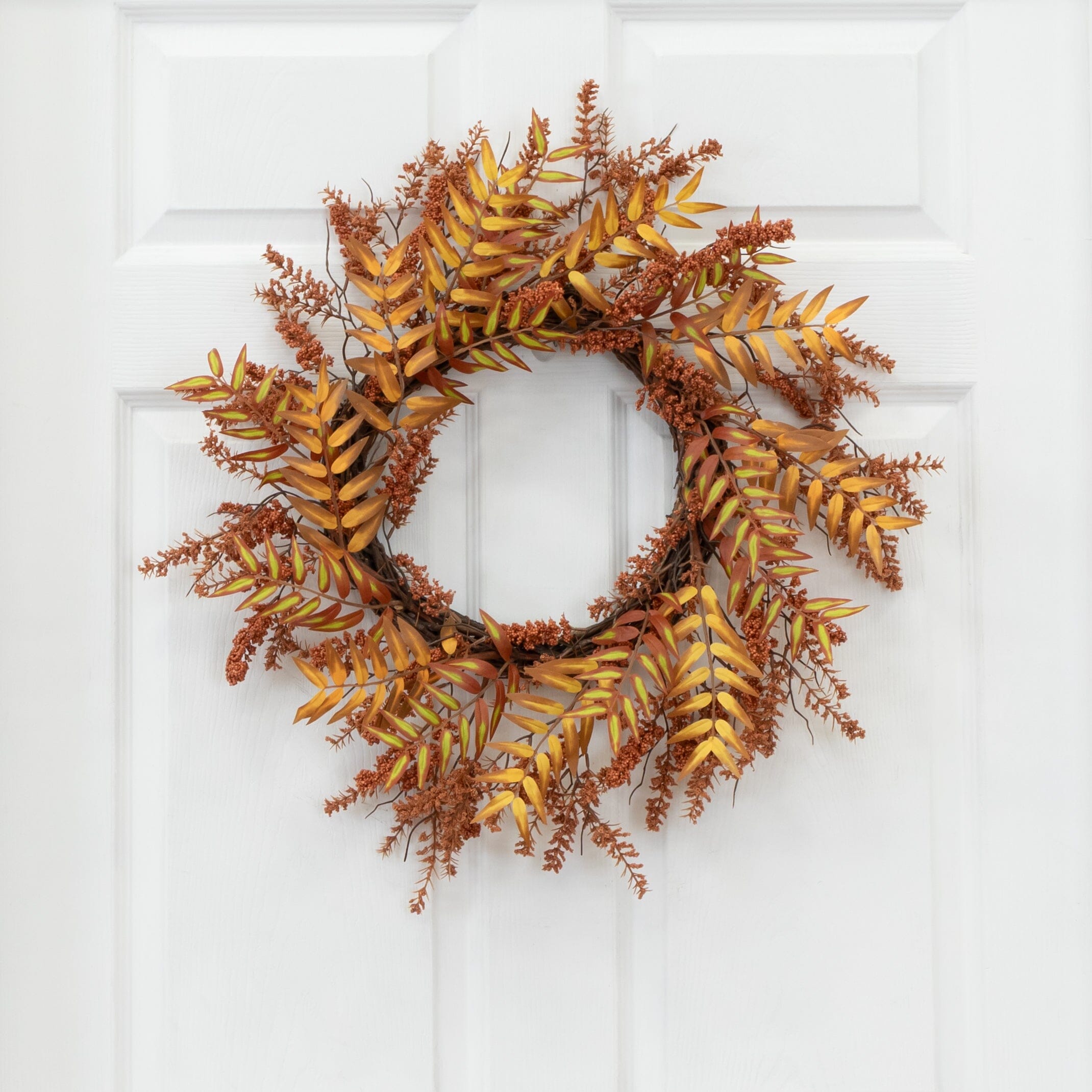18” Harvest Berry Artificial Wreath | Nearly Natural