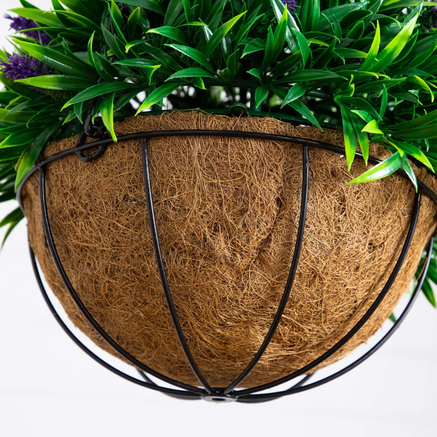 18" UV Resistant Artificial Lavender Hanging Basket (Indoor/Outdoor)