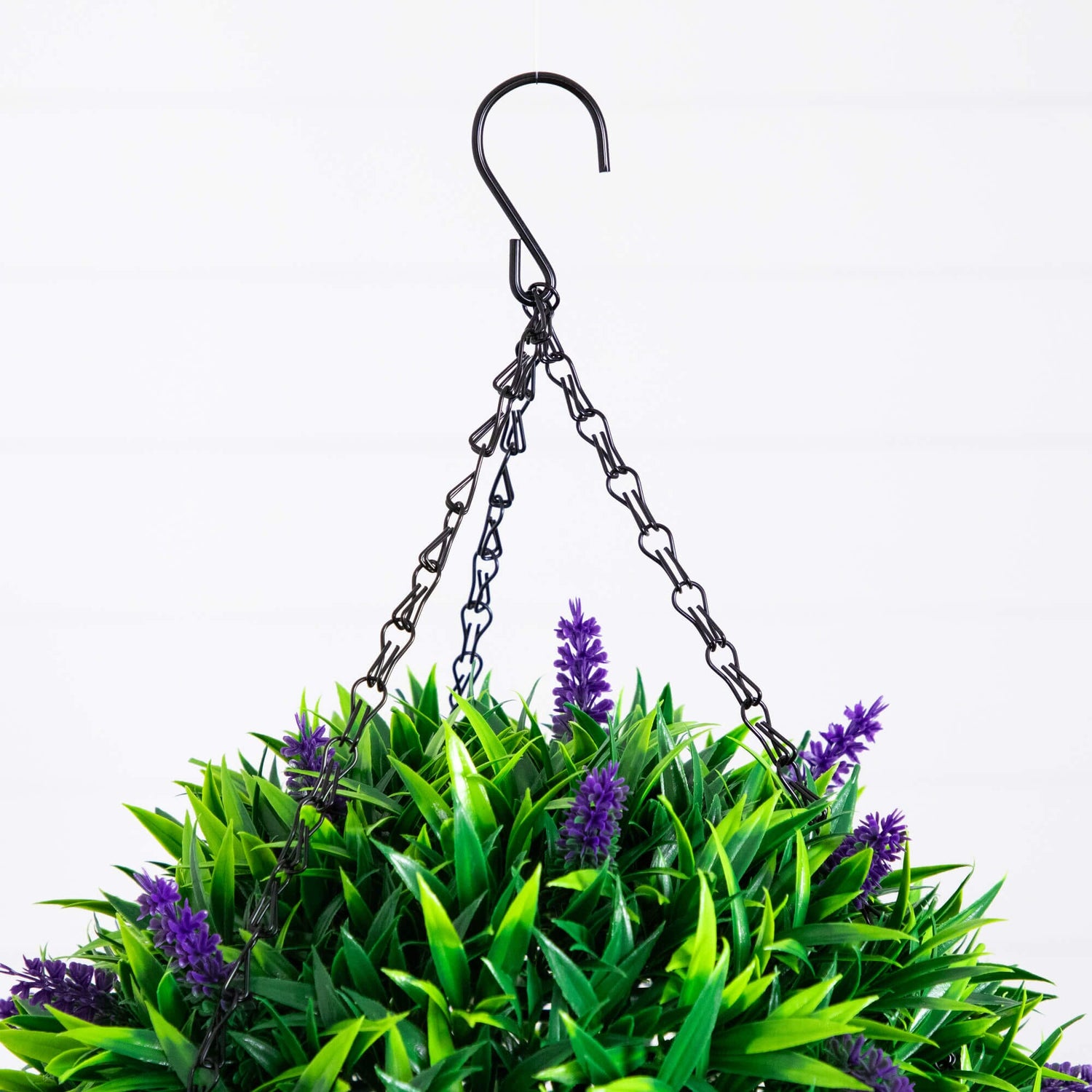 18" UV Resistant Artificial Lavender Hanging Basket (Indoor/Outdoor)