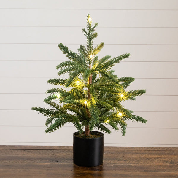 18” Pre-Lit Artificial Christmas Tree with 12 LED Lights