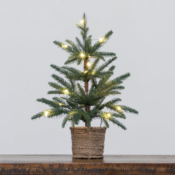 18” Pre-Lit Artificial Christmas Tree with 15 LED Lights