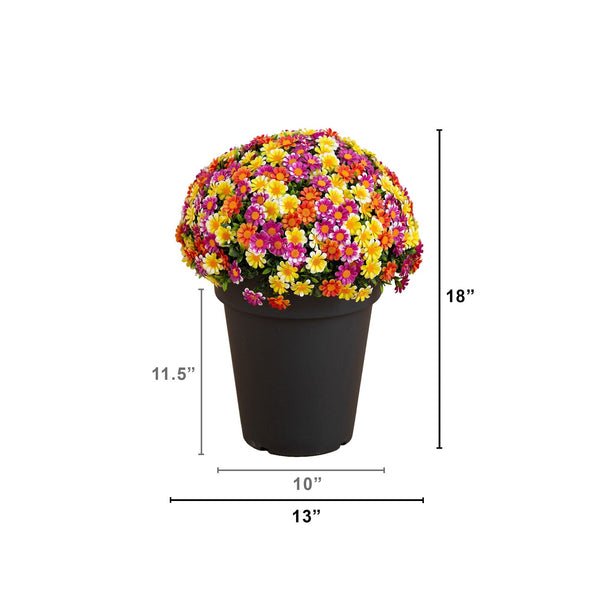 18” UV Resistant Artificial Mixed Daisy Plant (Indoor/Outdoor)