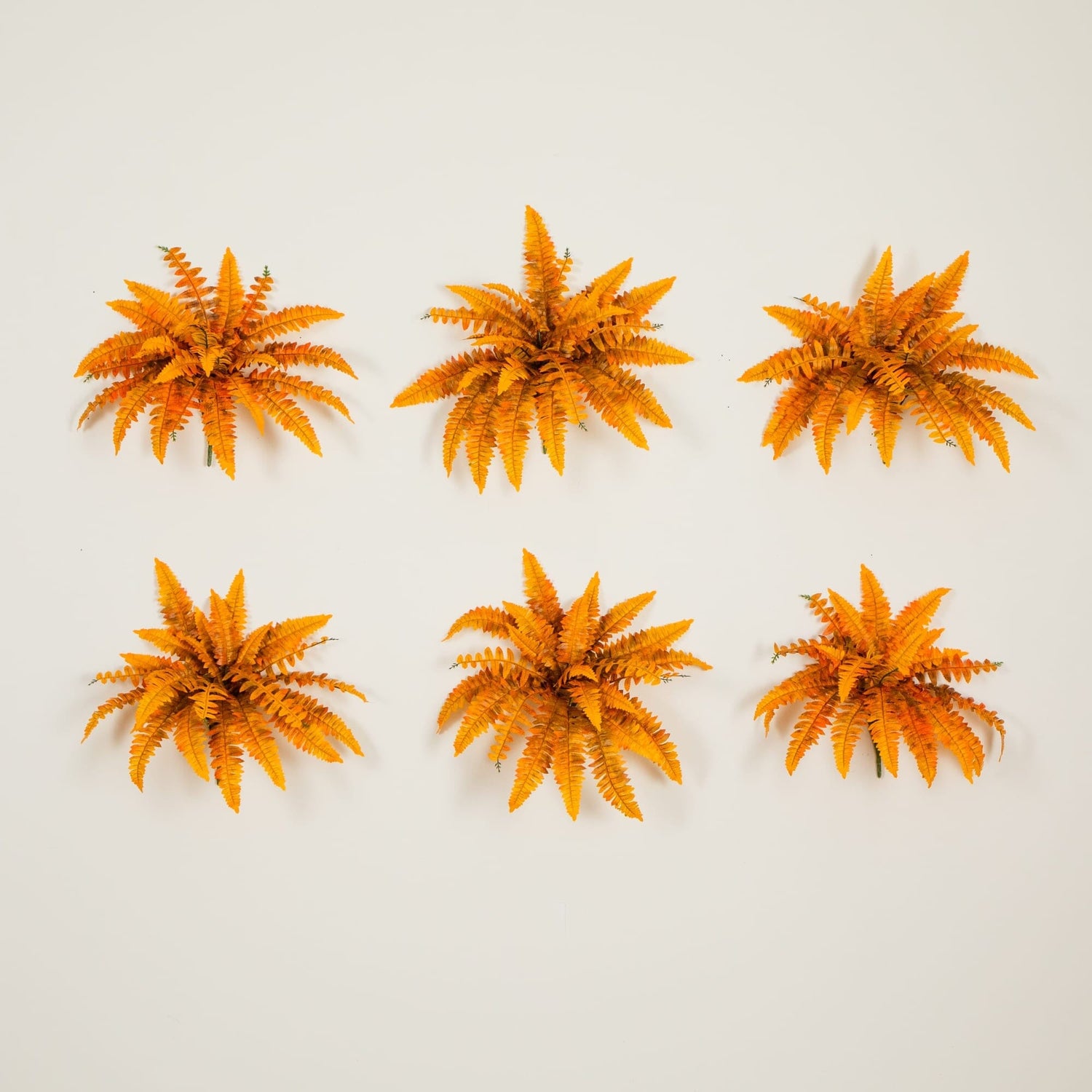 19" Autumn Artificial Fall Boston Fern - Set of 6