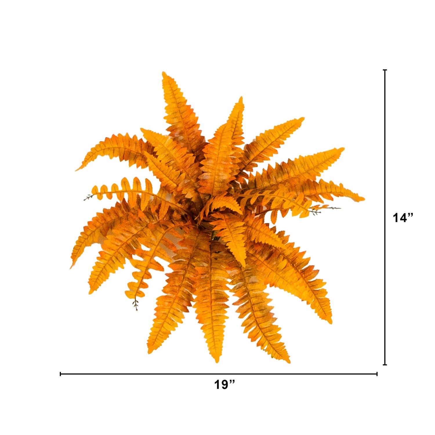 19" Autumn Artificial Fall Boston Fern - Set of 6