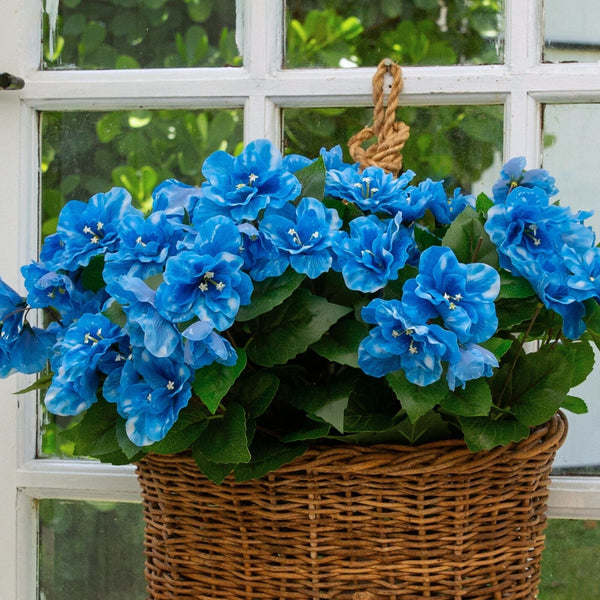 19" UV Resistant Artificial Azalea Bush (Indoor/Outdoor) - Set of 3