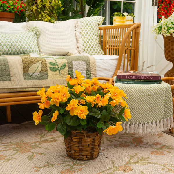 19" UV Resistant Artificial Azalea Bush (Indoor/Outdoor) - Set of 3