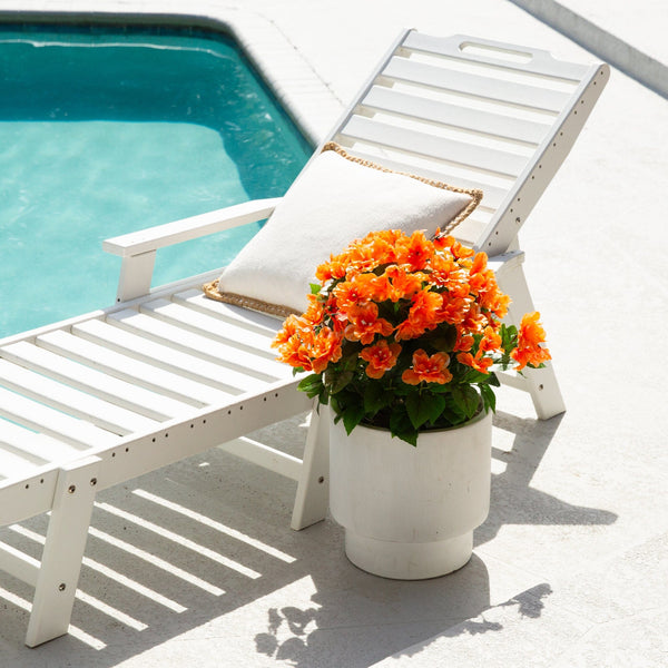 19" UV Resistant Artificial Azalea Bush (Indoor/Outdoor) - Set of 3