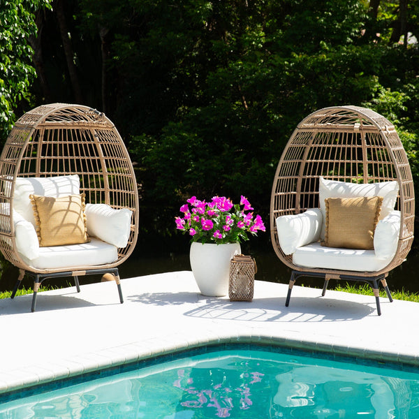 19" UV Resistant Artificial Hibiscus Bush (Indoor/Outdoor) - Set of 3