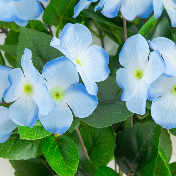 19" UV Resistant Artificial Hydrangea Bush (Indoor/Outdoor) - Set of 3