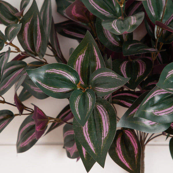 19" UV Resistant Artificial Wandering Jew Bush (Indoor/Outdoor)- Set of 3