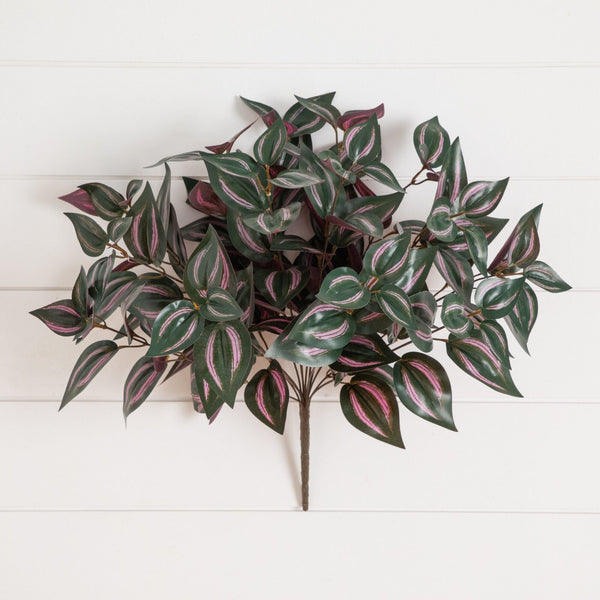 19" UV Resistant Artificial Wandering Jew Bush (Indoor/Outdoor)- Set of 3