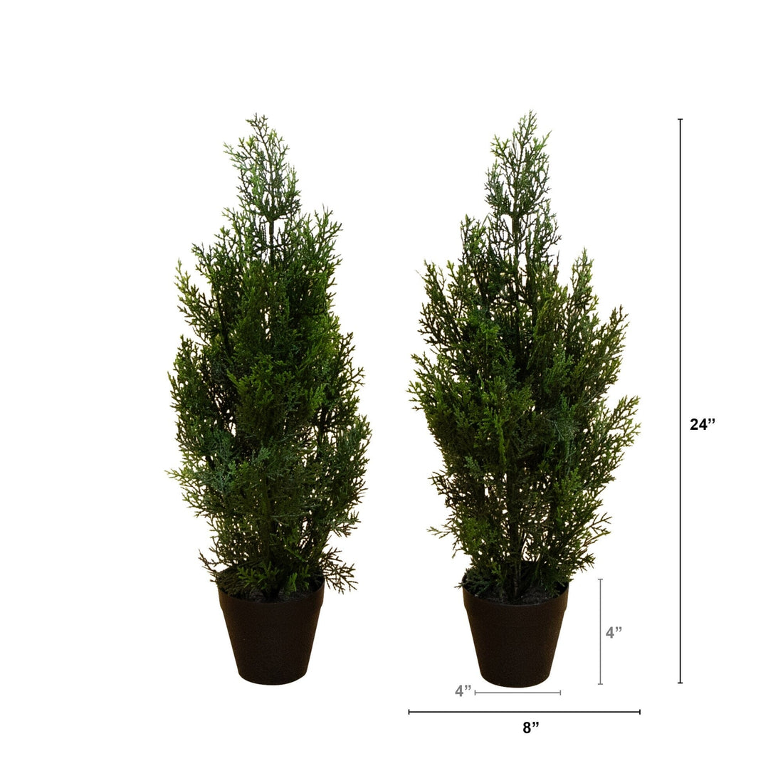 indoor tree plants home depot 2' Mini Cedar Pine Tree UV Resistant (Indoor/Outdoor) - Set of 2