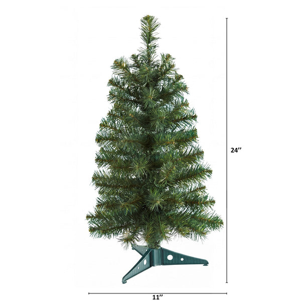 2’ Artificial Green Christmas Tree