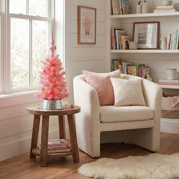 2’ Artificial Pink Christmas Tree