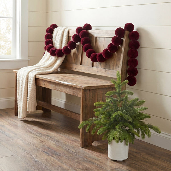 2' Artificial Real Touch Christmas Pine in White Decorative Planter