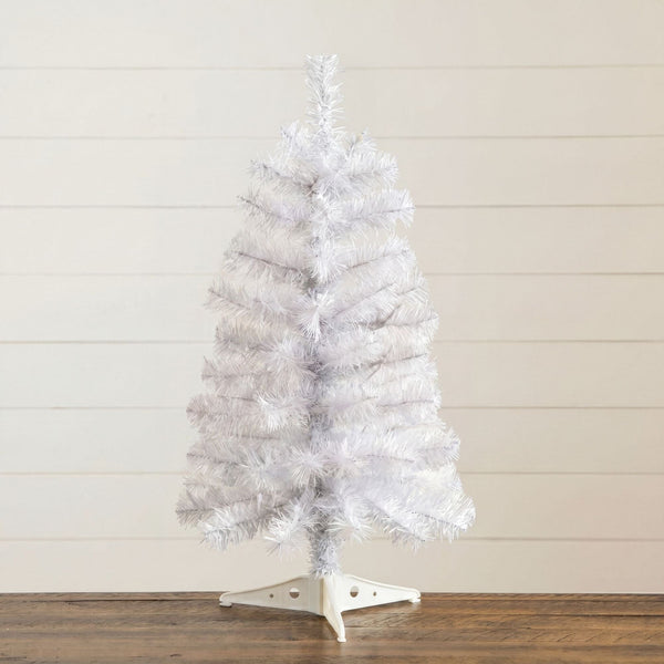 2’ Artificial White Christmas Tree